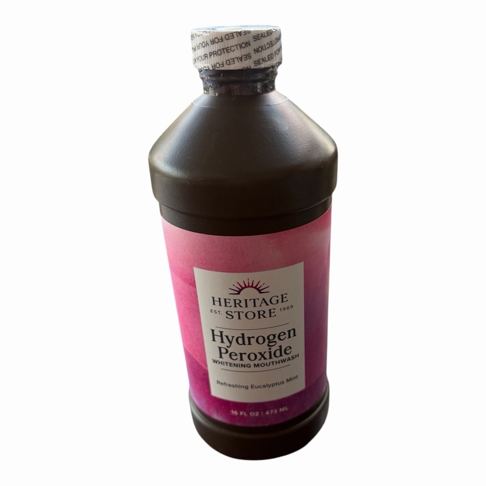 Heritage Store Hydrogen Peroxide Mouthwash Refreshing Eucalyptus Mint 16 oz